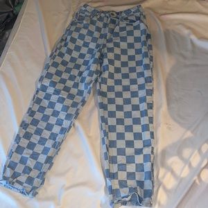Angel Kiss checkered jeans